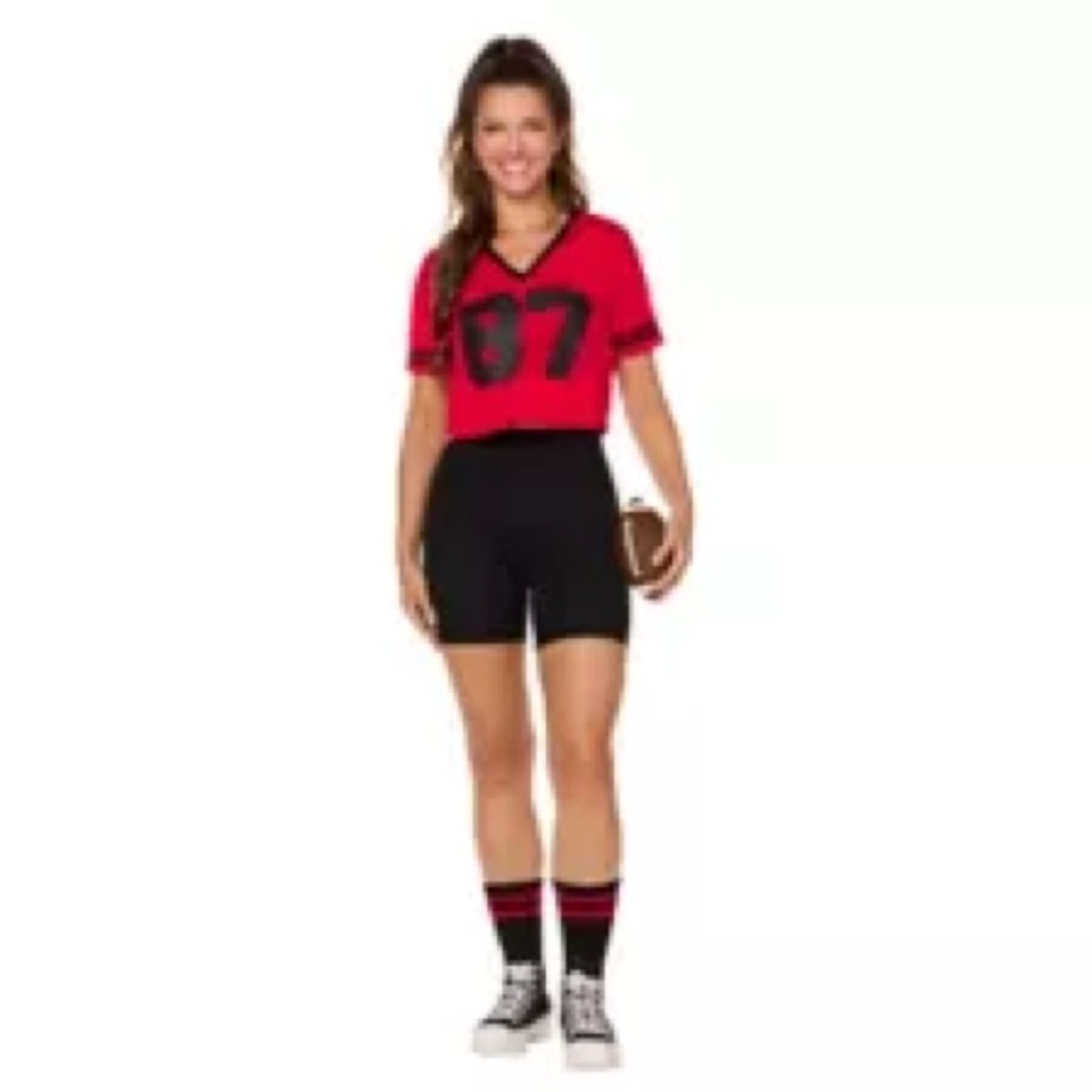 Ladies crop 87 football jersey